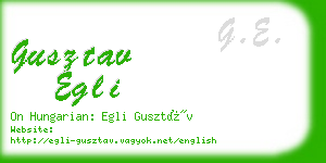 gusztav egli business card